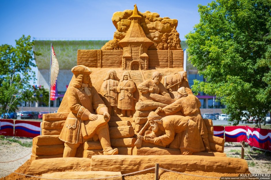 Выставка песчаных фигур в Челябинске