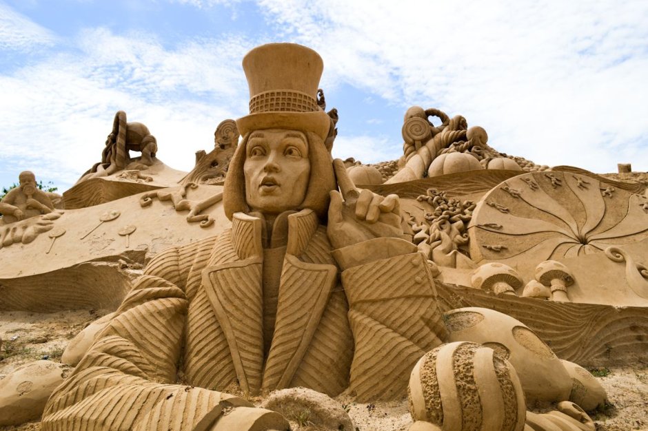 Фестиваль фигур из песка в Бельгии