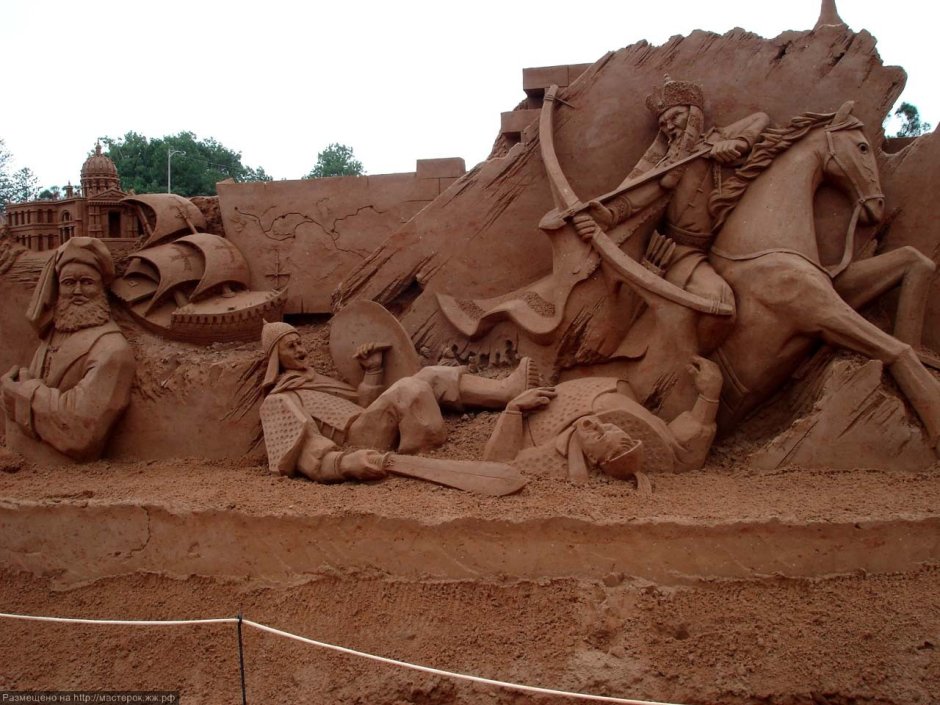 Скульптур песочный храм Египта