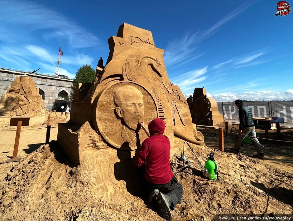 Скульптуры из песка замки