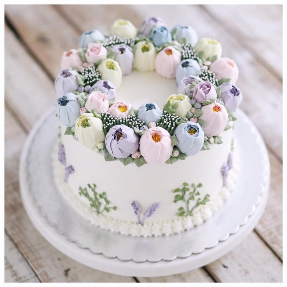 Пинтерест торт весенние цветы