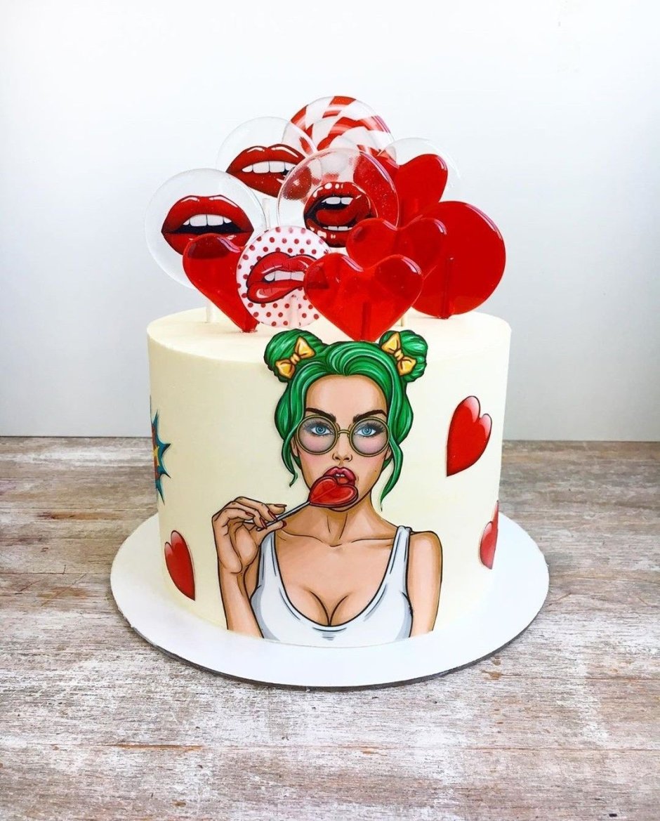 Торт в стиле поп арт