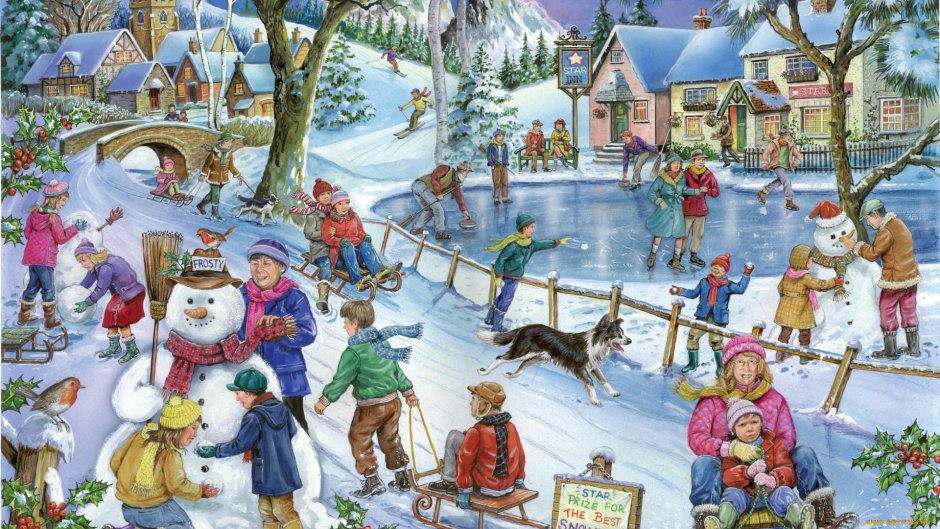Картинки зимние забавы для детского сада