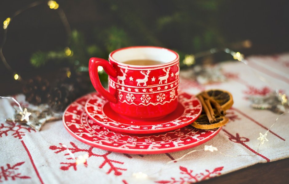 Рождественская Кружка с горячим шоколадом