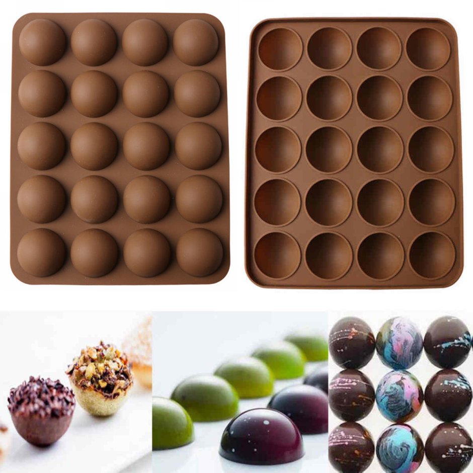 Форма для шоколада сферы 60 мм