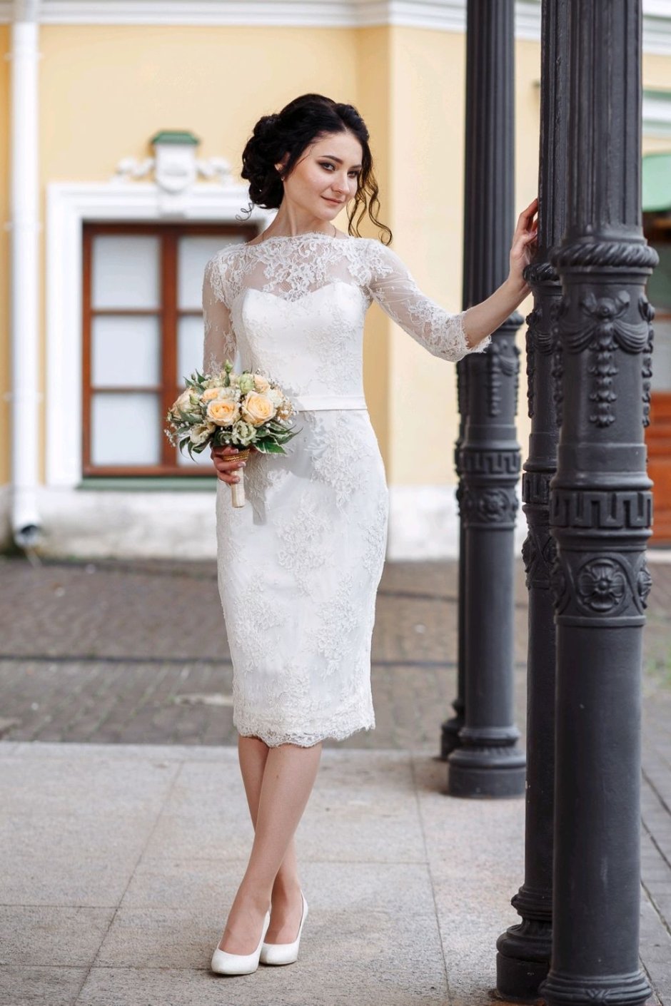 Свадебное платье приталенное