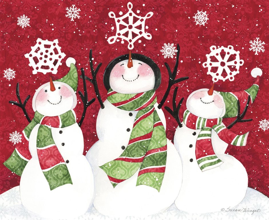 Стилизованные декоративные Снеговики
