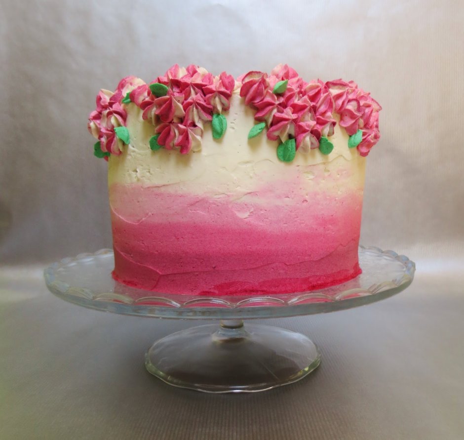 Розово зеленый торт