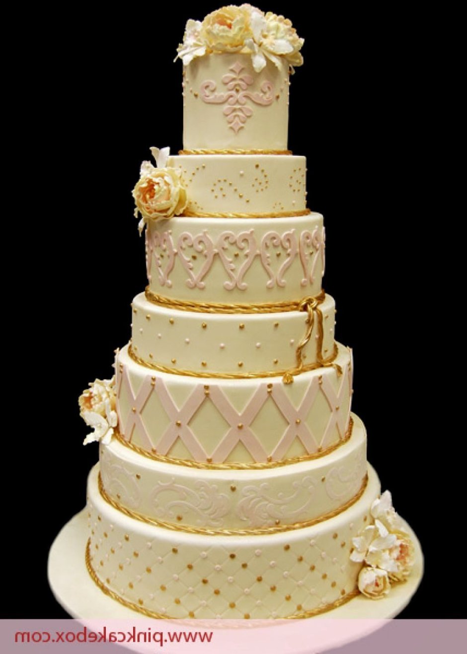 Украшение свадебного торта белого
