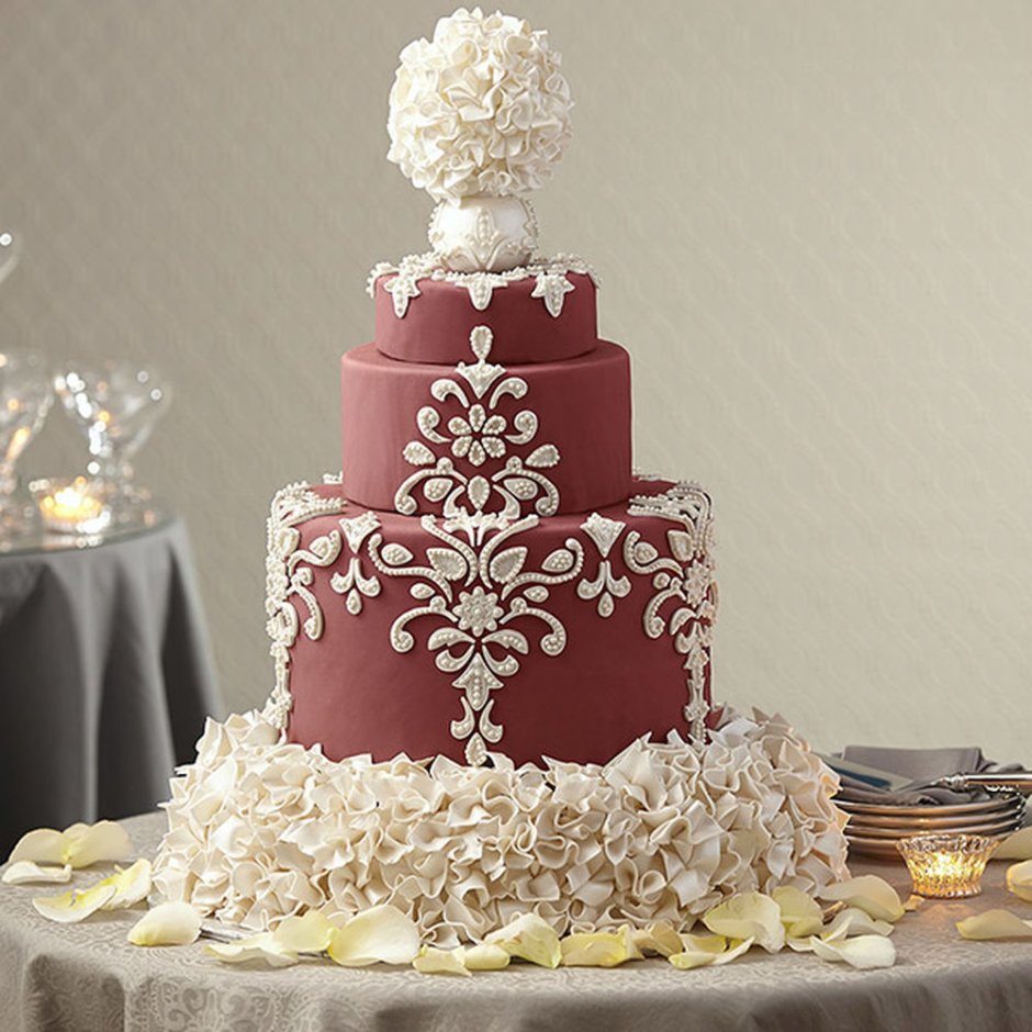 Свадебный торт многоярусный большой