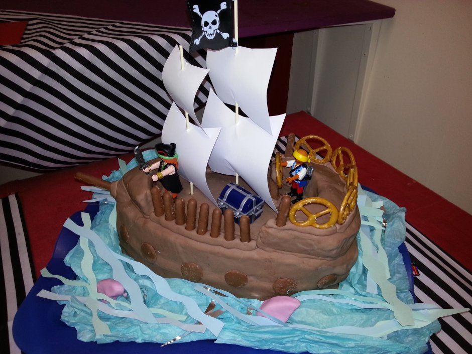 Торт пиратский корабль для мальчика