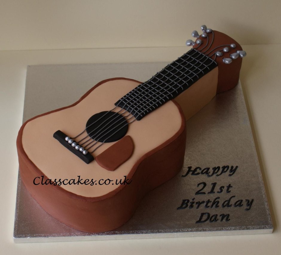 Торт с гитарой фотопечать