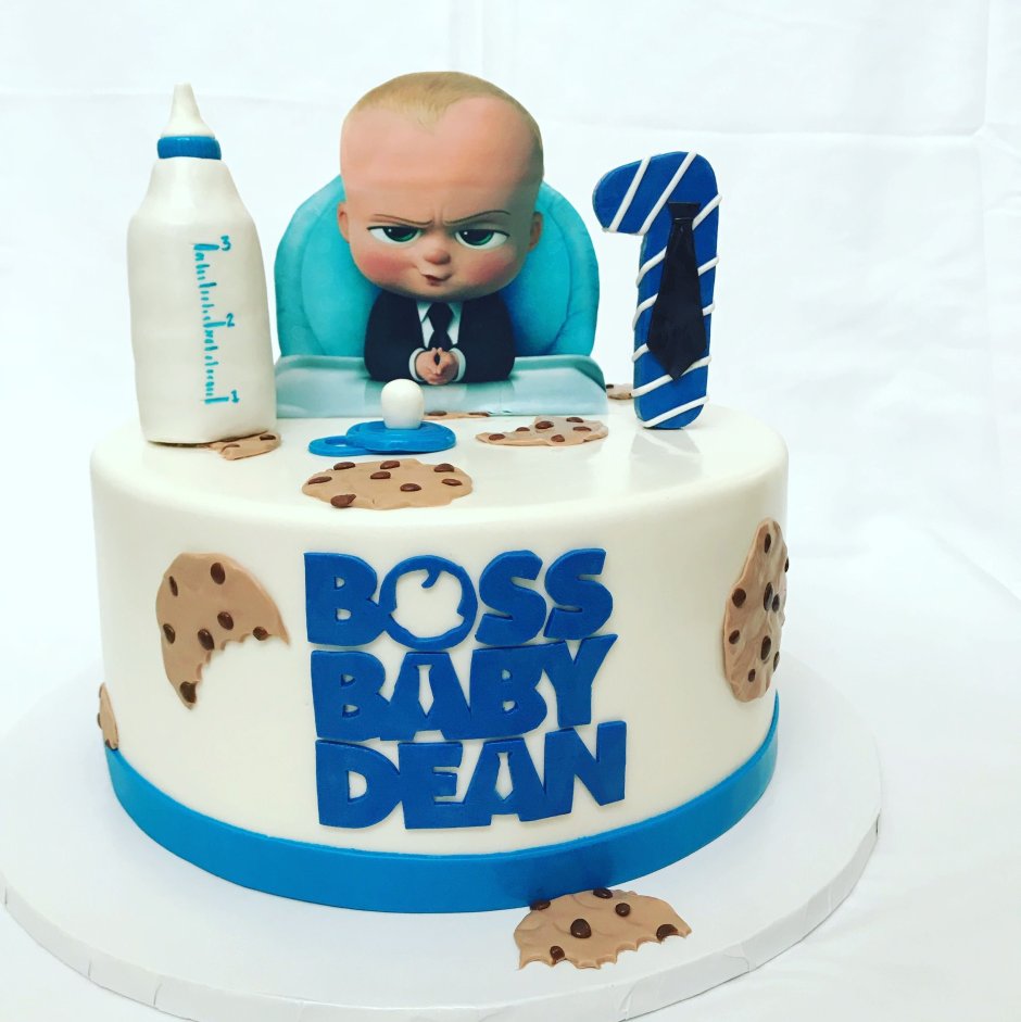 Торт с топпером с днем рождения