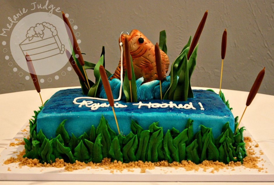 Торт для рыбака на 55 лет