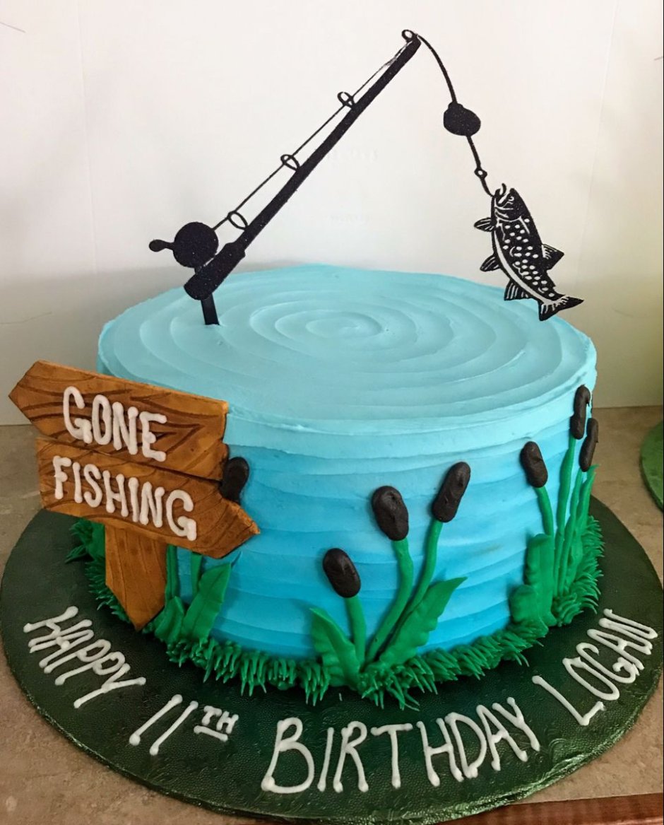 Торт с изображением рыбы