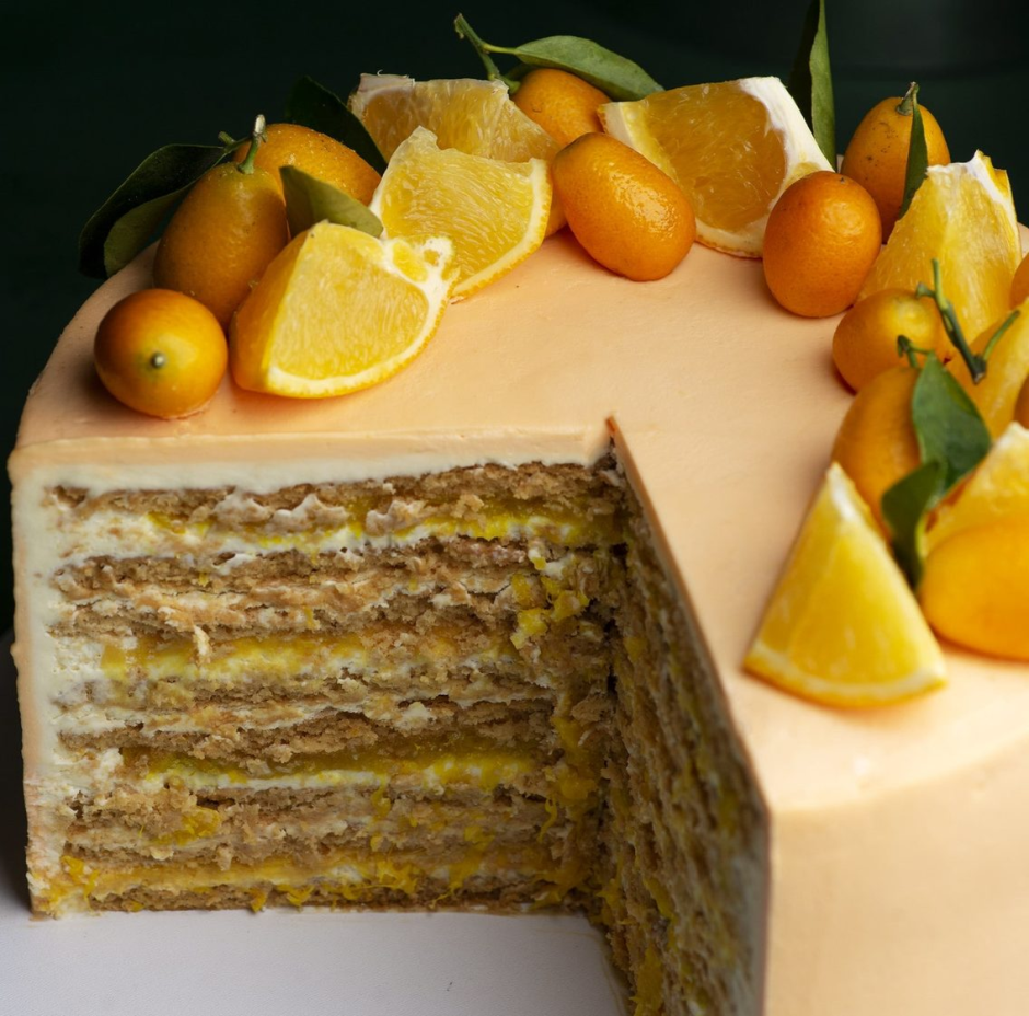 Муссовый торт манго-маракуйя