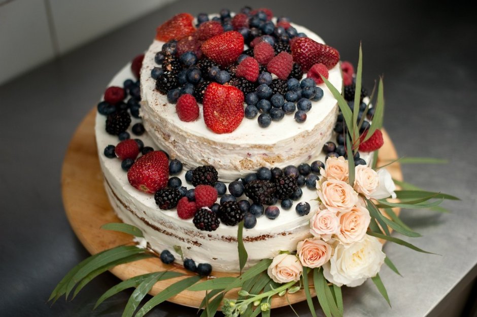 Свадебный торт рустик