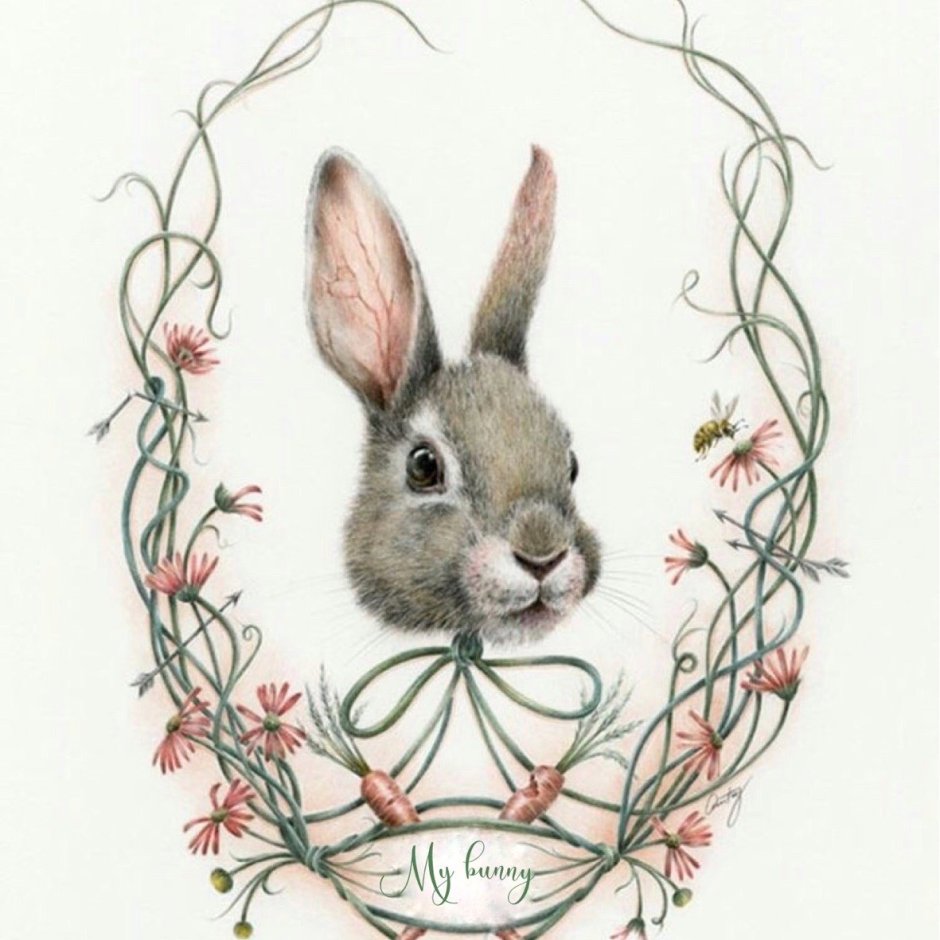 Кролик декоративный рисунок