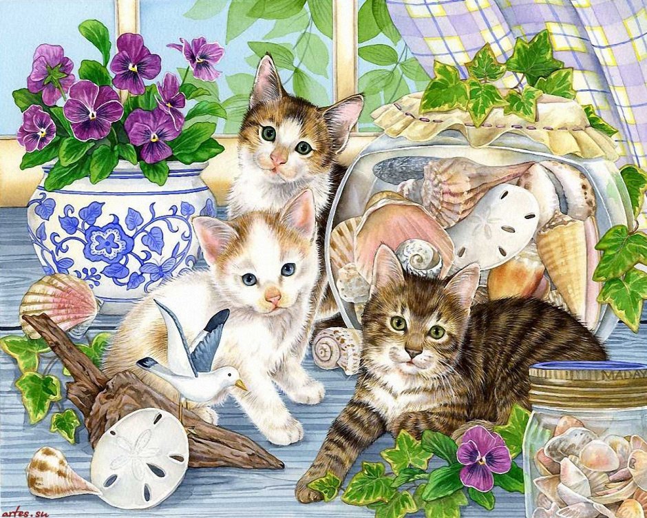 Красивые открытки с котятами