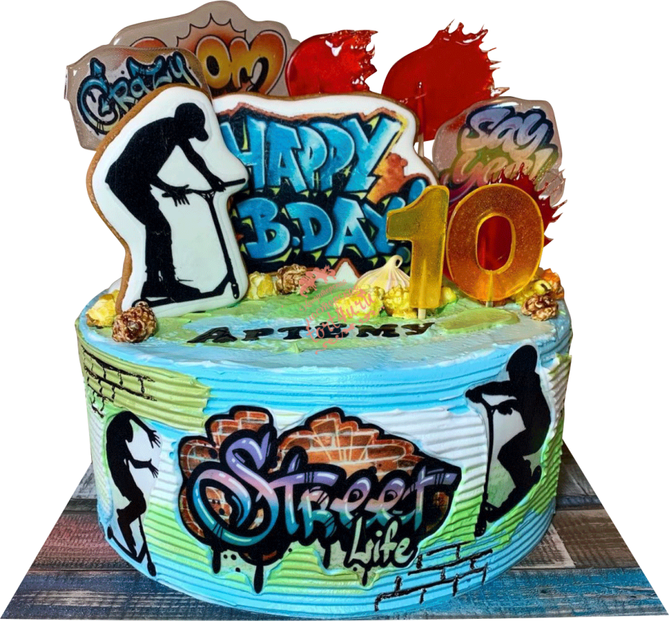 Торт граффити