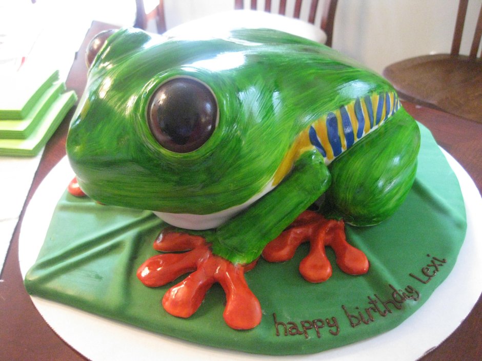 Тортик в виде лягушки