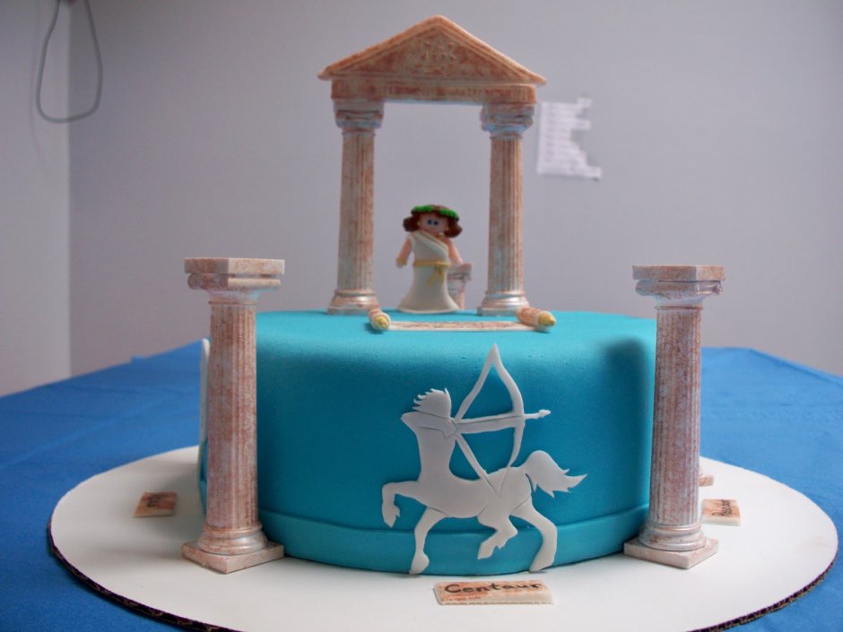 Торт в греческом стиле на день рождения