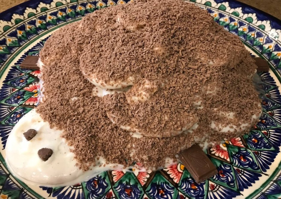 Торт черепаха в шоколадной глазури