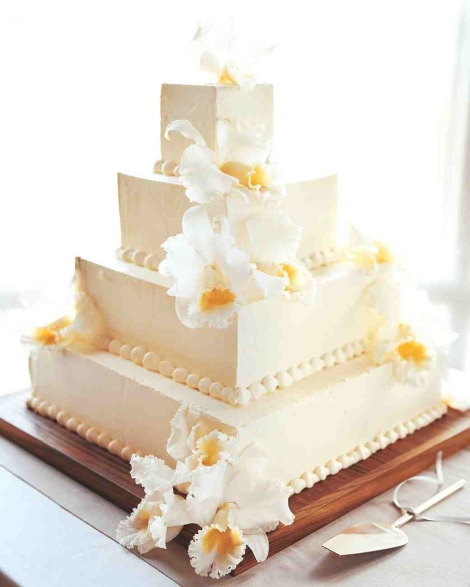 Красивые Свадебные торты квадратные