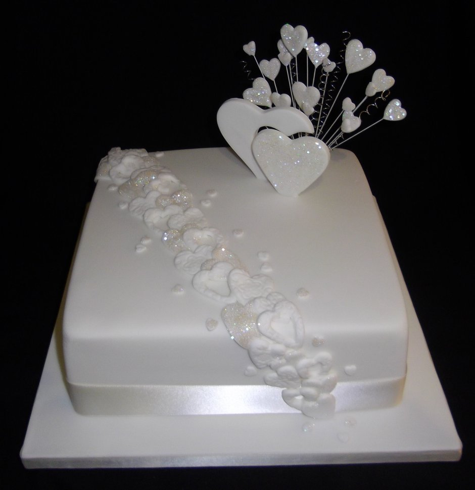 Свадебный торт прямоугольный двухъярусный