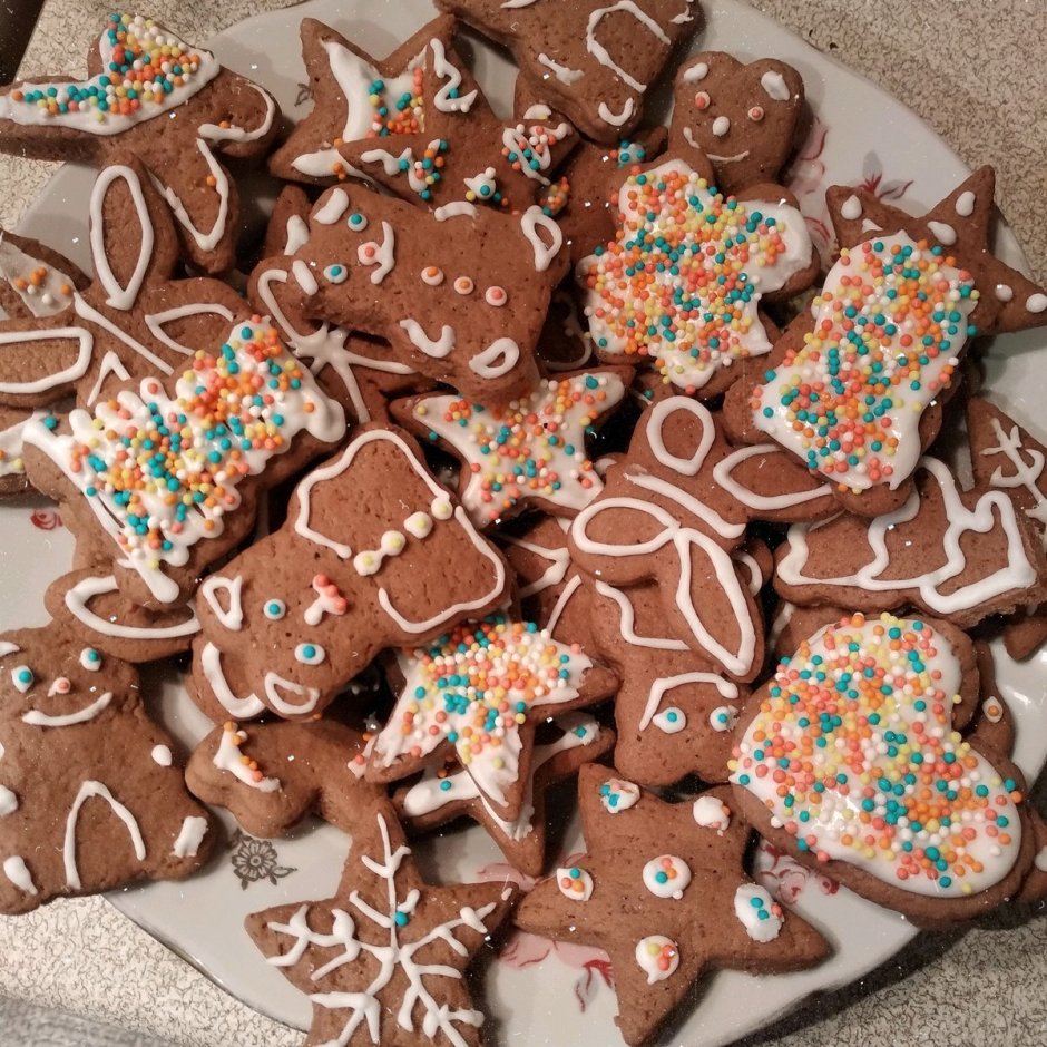 Декор новогоднего печенья