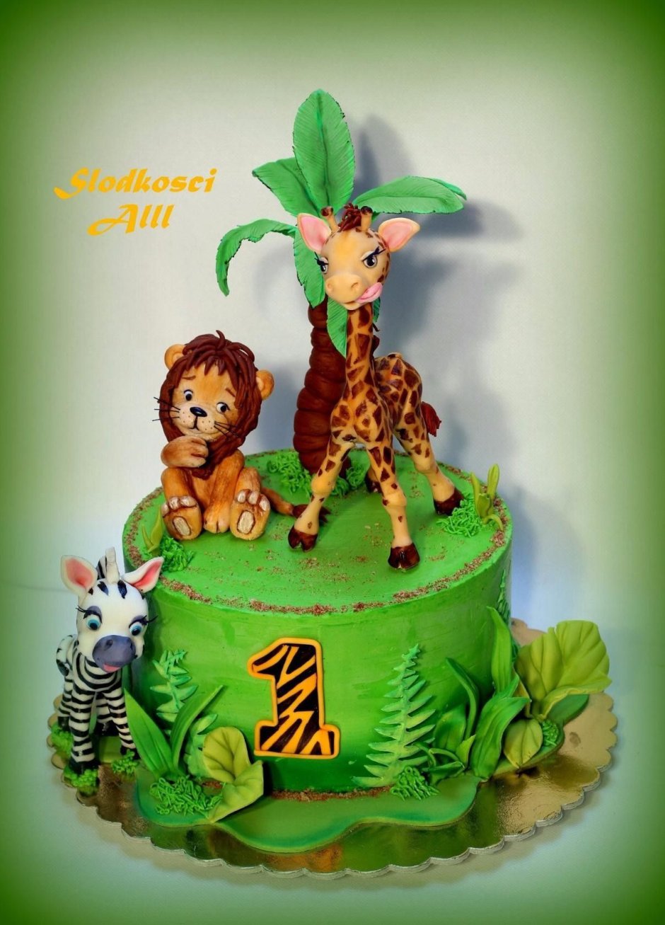 Торт джунгли для девочки