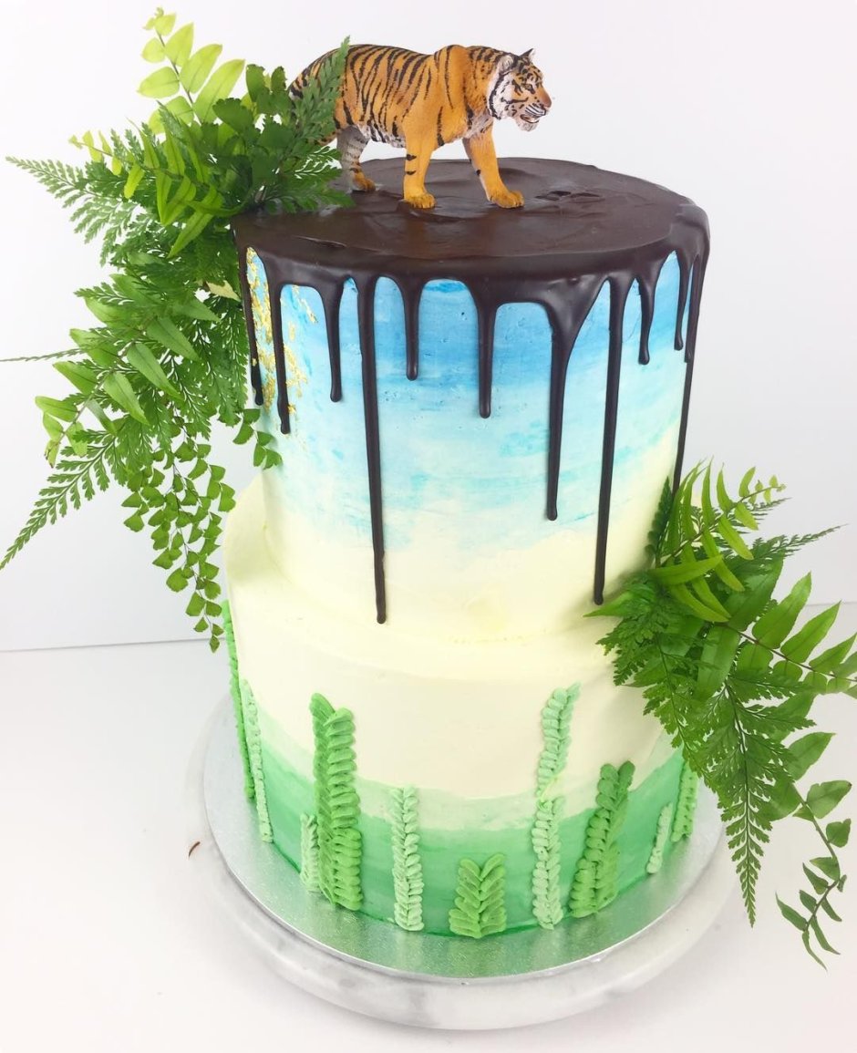 Тортик в стиле джунгли