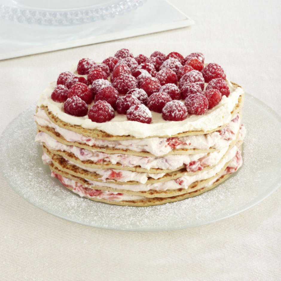 Блинный торт с рикоттой и сливками и фруктами рецепт с фото простой