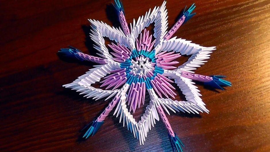 Модульное оригами Снегурочка