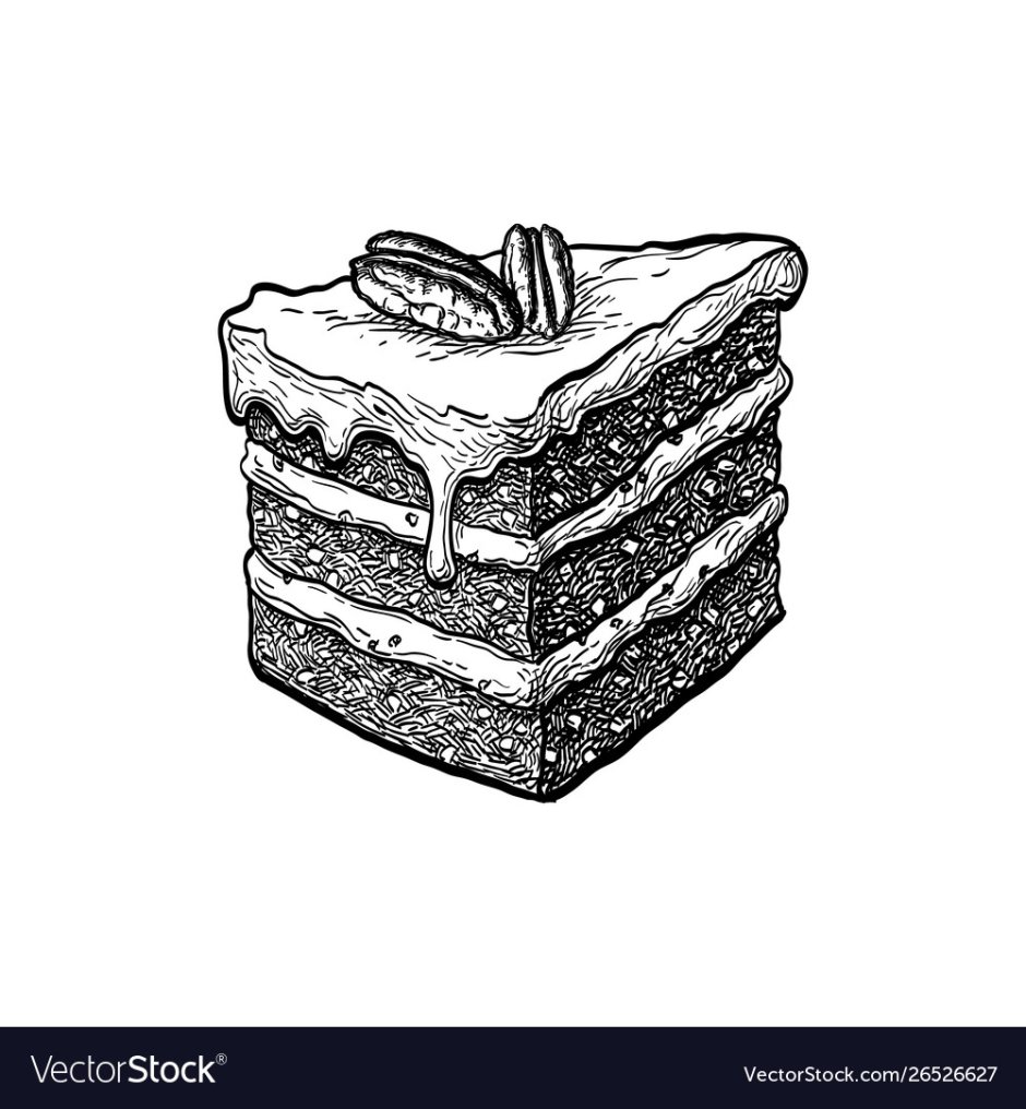Торт акварель