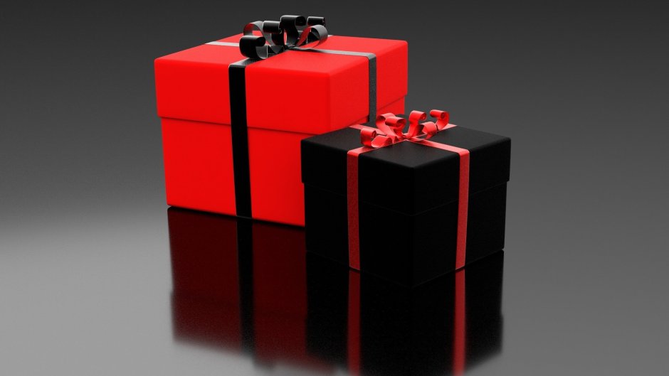 Черно красный подарок