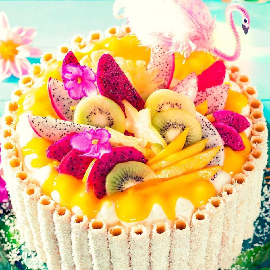 Торт на день рождения девочке с ананасами