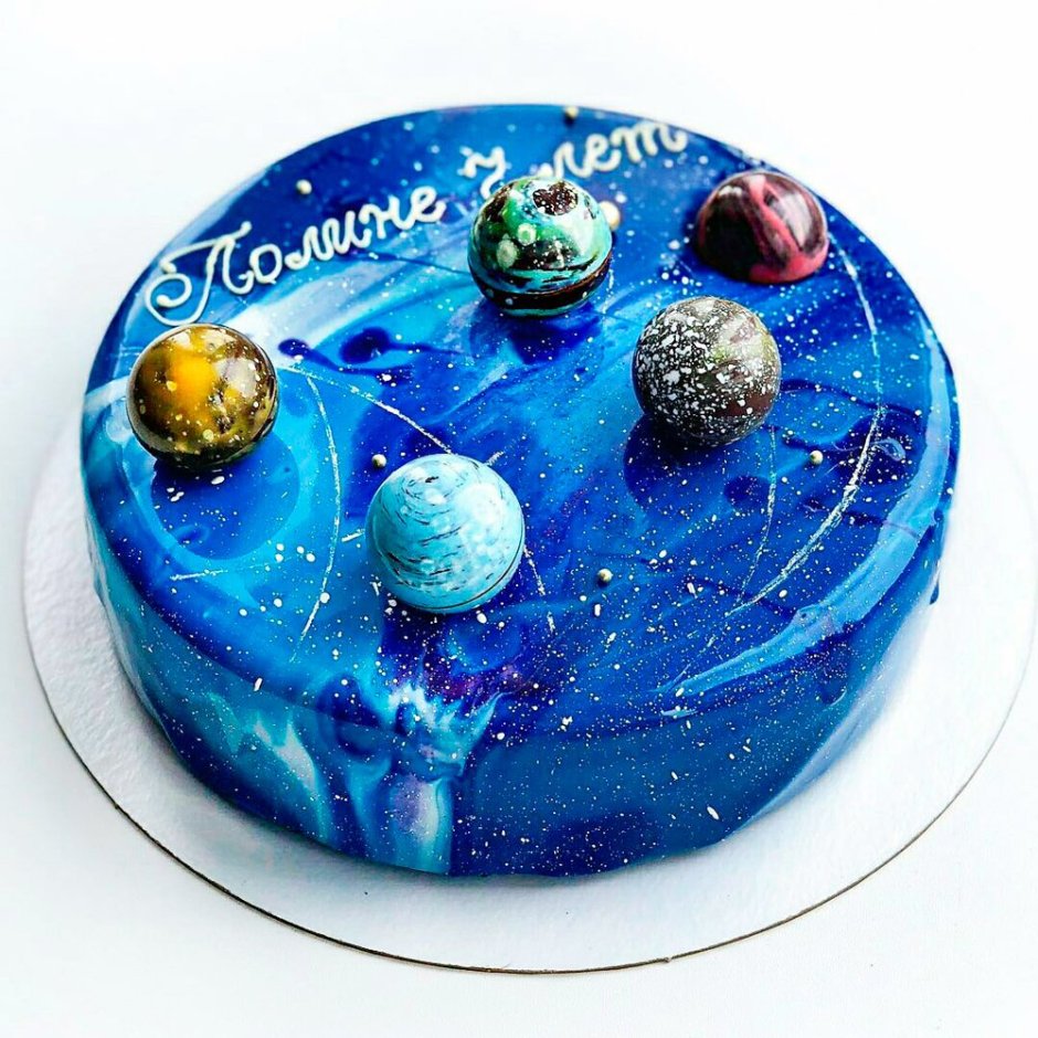 Торт в стиле космос