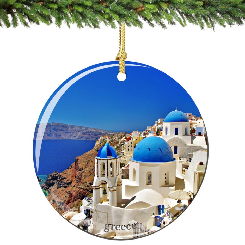 Рождество в Греции Санторини