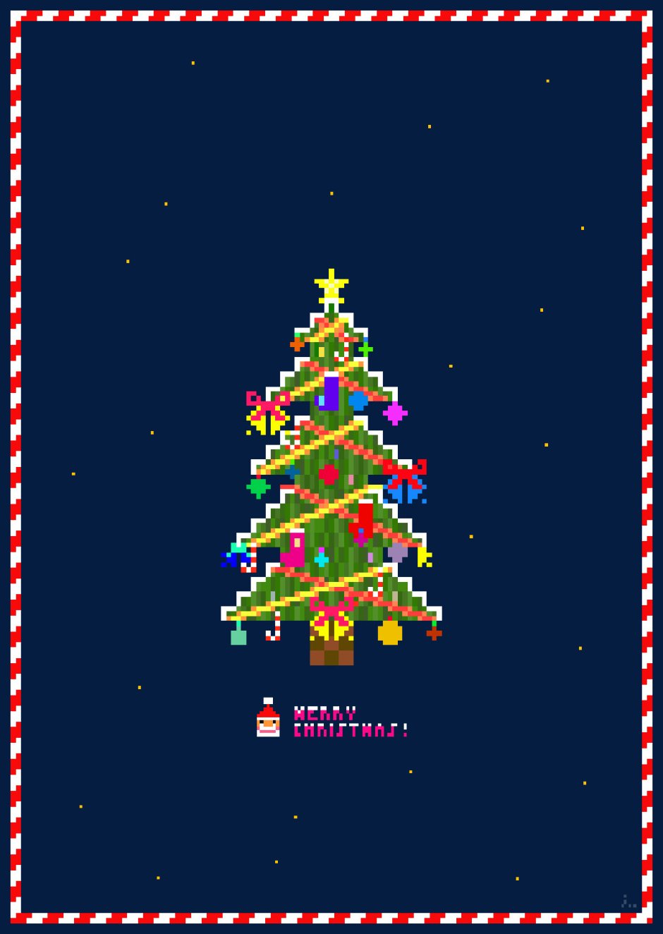 Пиксельная Новогодняя елка