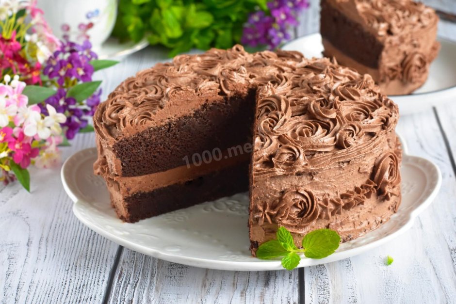Шоколадно кофейный торт