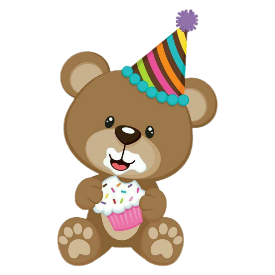 Распечатать цветную картинку медведь. Праздничный мишка. Медвежонок с тортиком для детей. Мишка в колпаке. Мишка с тортом рисунок.