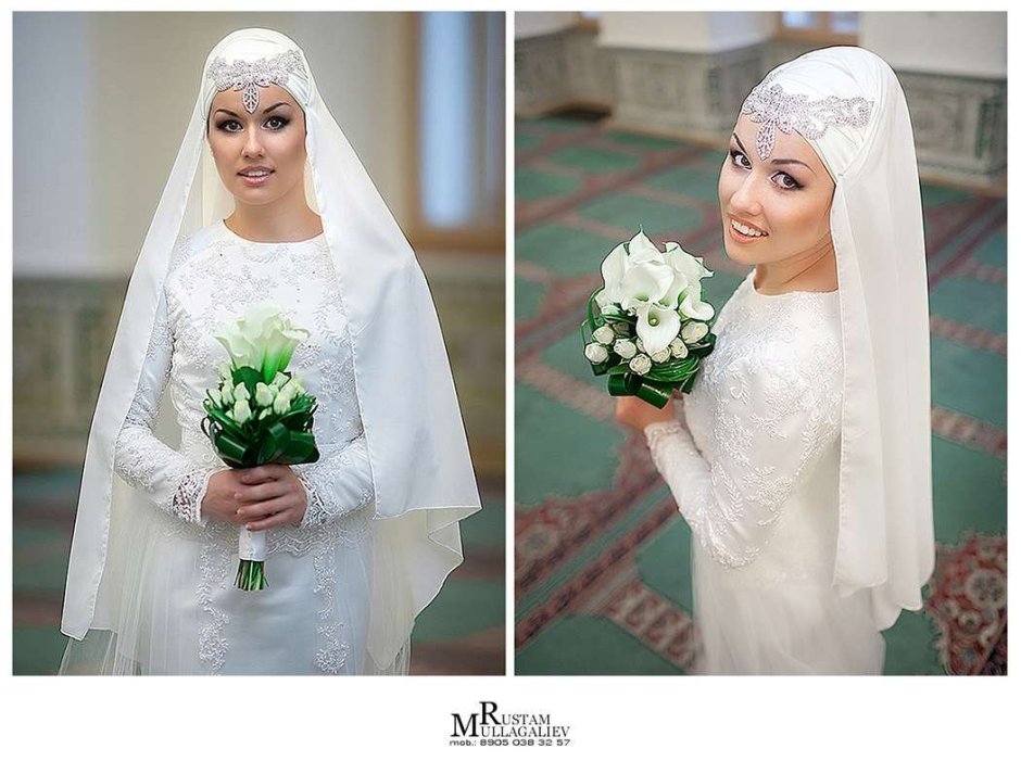 Татарское свадебное платье для никаха