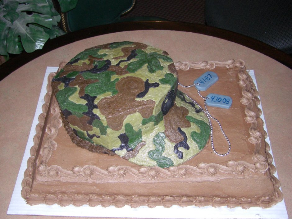 Украшение торта для военного