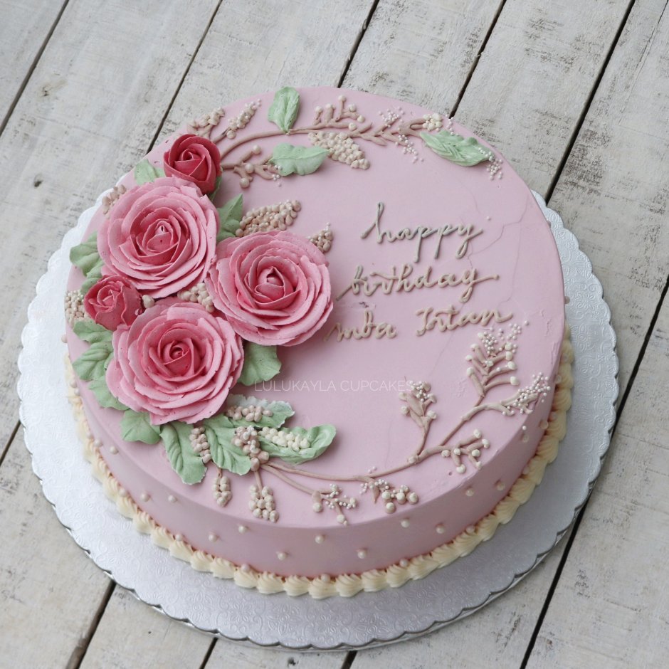 Украшение торта для женщины на день рождения