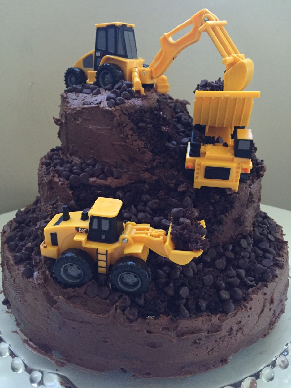 Тортик со строительной техникой