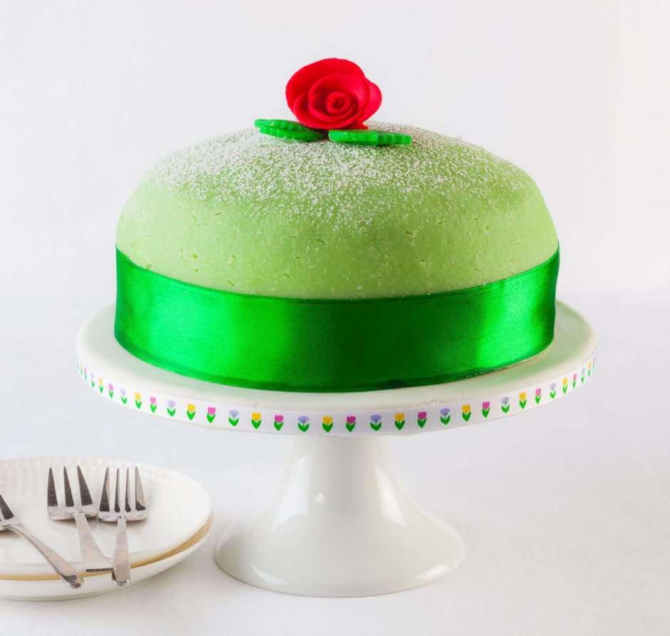 Торт принцесса зеленый