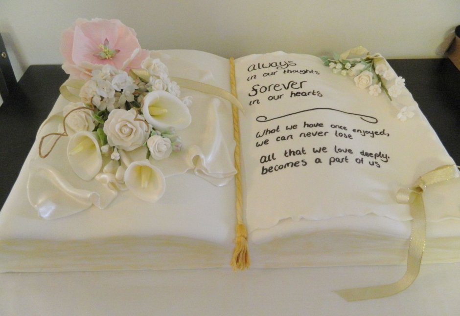 Торт книжка на свадьбу