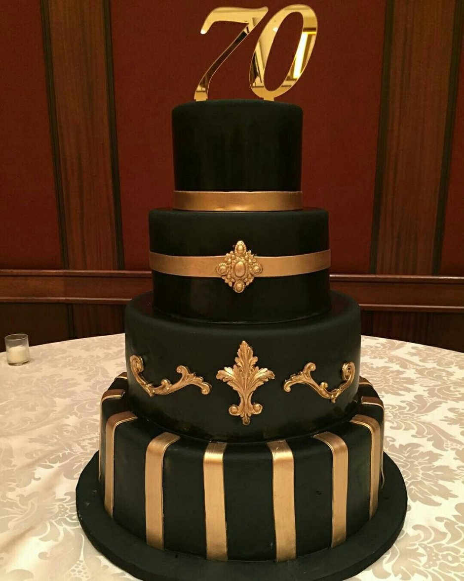 Темный стильный торт
