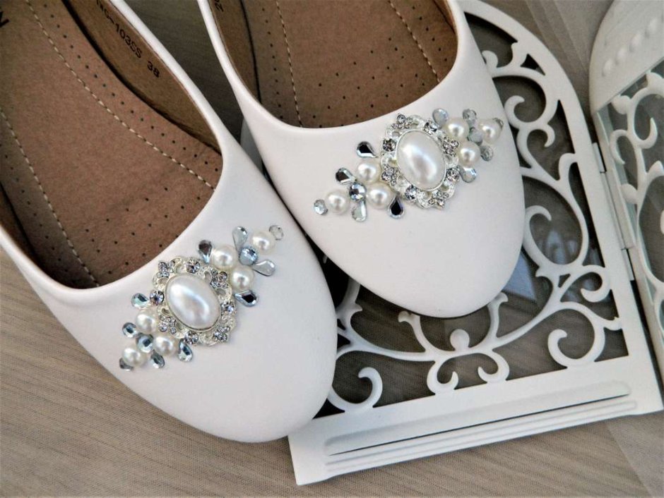 Свадебные туфли без каблука